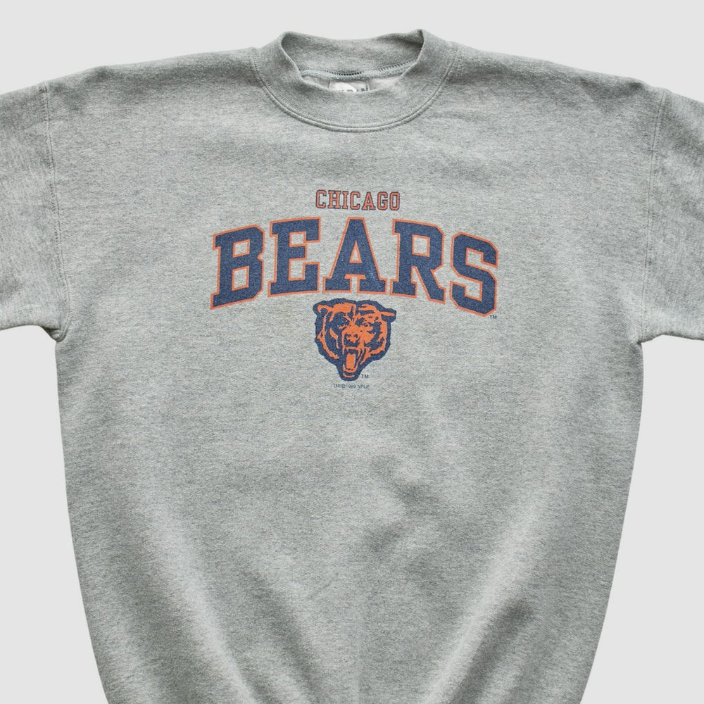 Chicago Bears Gildan 1999 Pullover Sweatshirt - Heather Gray - Yth L Real Vintage sale