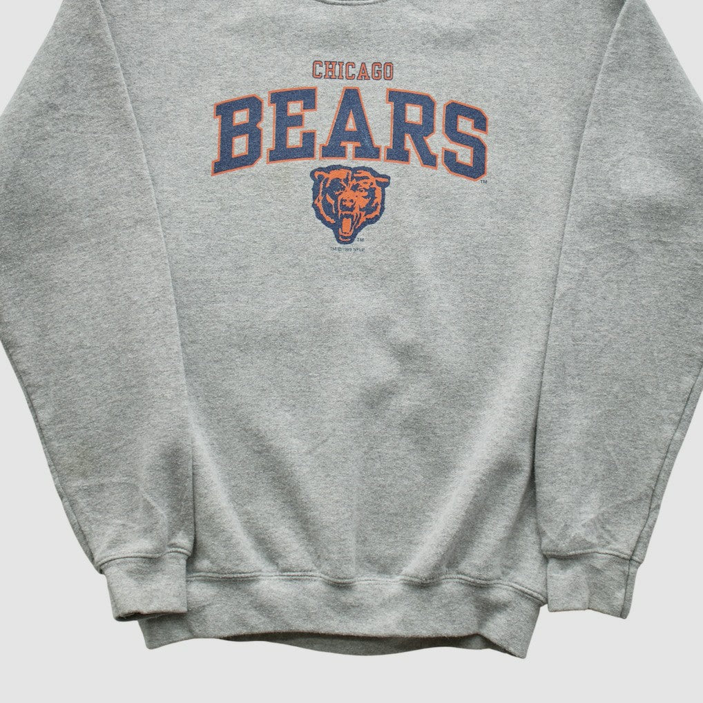 Chicago Bears Gildan 1999 Pullover Sweatshirt - Heather Gray - Yth L Real Vintage sale