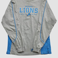 Detroit Lions NFL 2000s Long Sleeve T-shirt - Heather Gray Vintage online