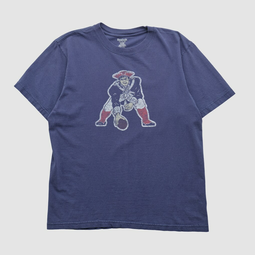 New England Patriots Reebok 2000s T-shirt - Navy Vintage for sale