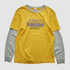 Minnesota Vikings NFL 2000s Long Sleeve T-shirt - Yellow - Yth L Real Vintage online