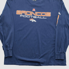 Denver Broncos NFL 2010s Long Sleeve T-shirt - Navy Vintage sale