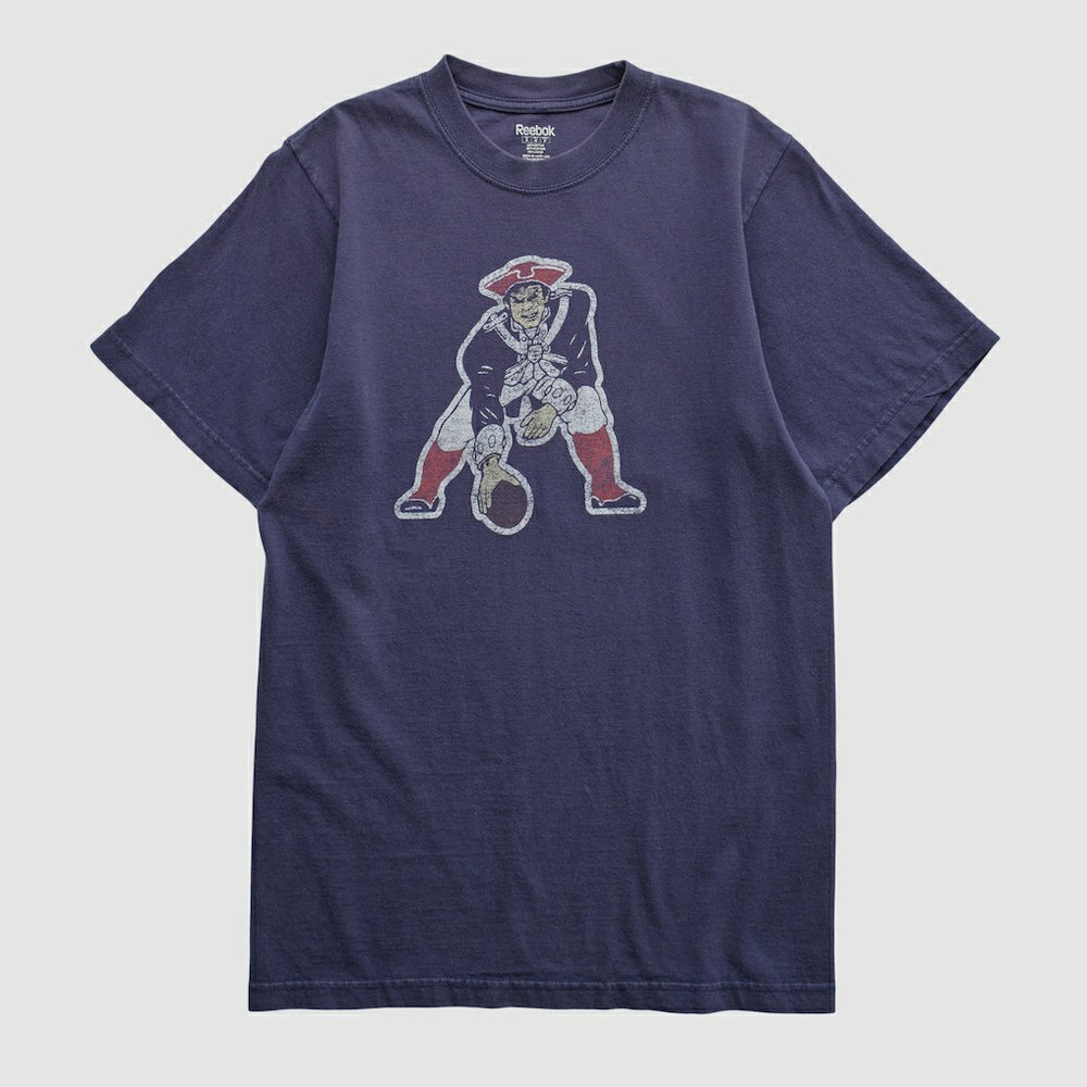 New England Patriots Reebok 2000s T-shirt - Navy Vintage for sale