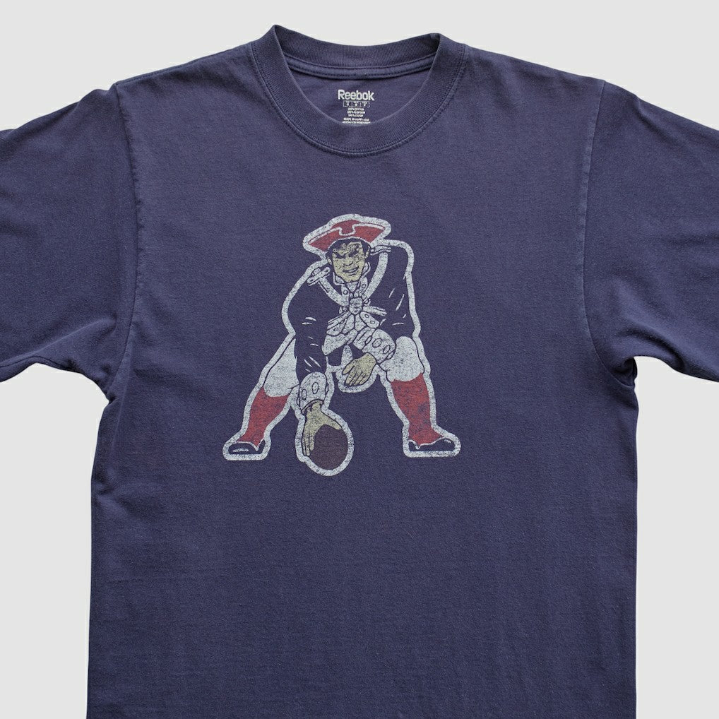 New England Patriots Reebok 2000s T-shirt - Navy Vintage for sale