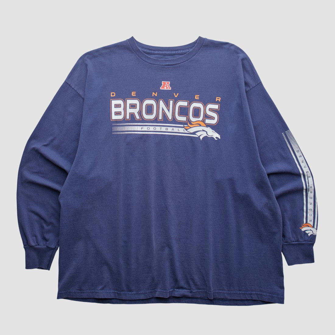 Denver Broncos NFL 2000s Long Sleeve T-shirt - Navy Vintage sale