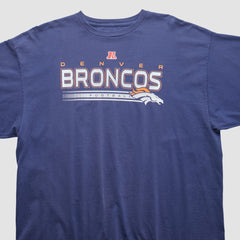Denver Broncos NFL 2000s Long Sleeve T-shirt - Navy Vintage sale