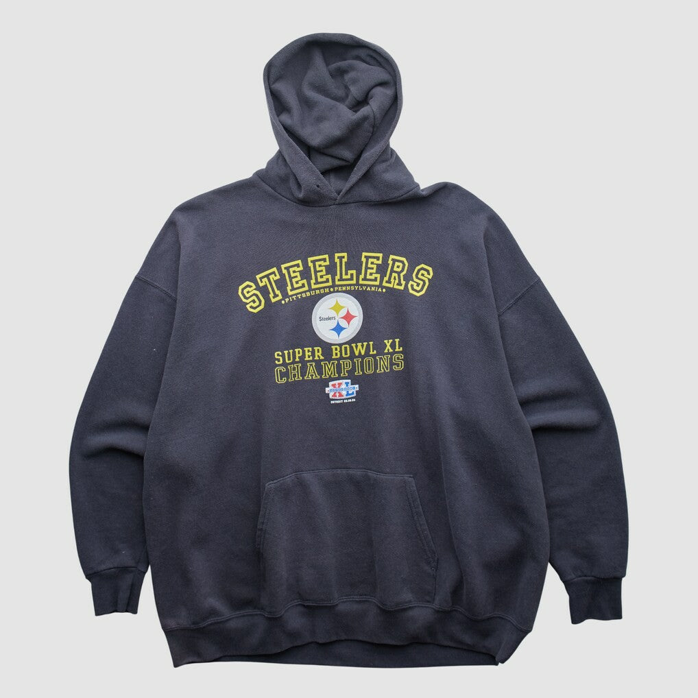 Pittsburgh Steelers 2006 Hooded Pullover Sweatshirt - Black Vintage online