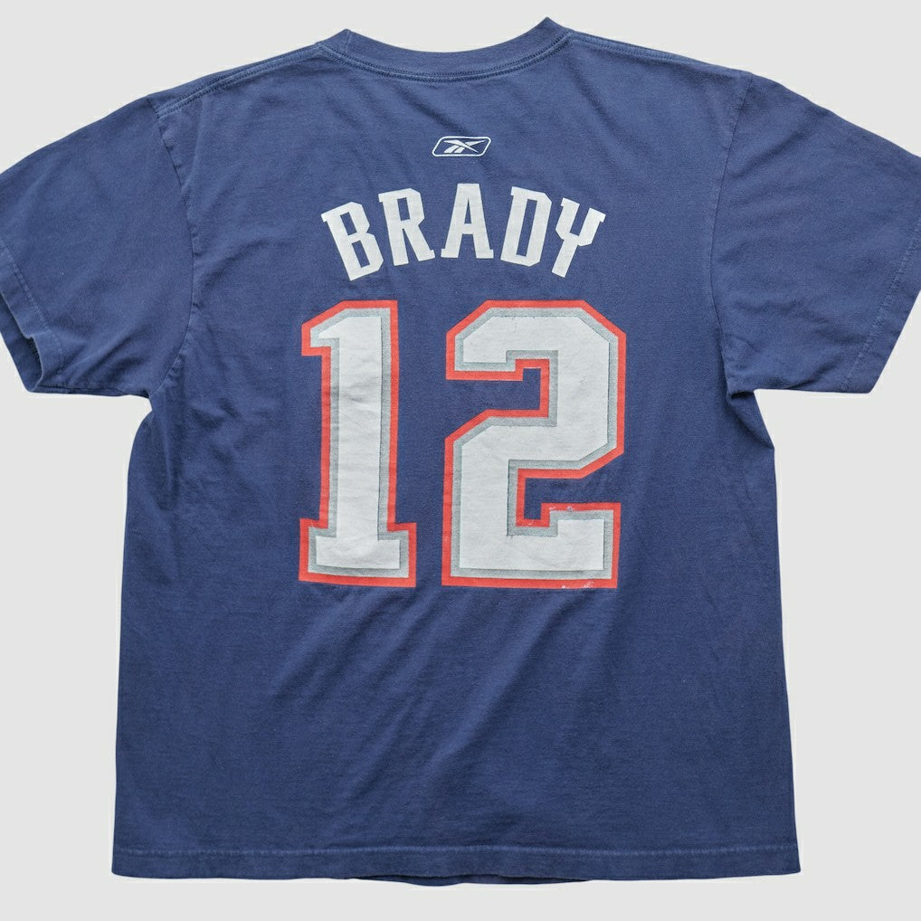 New England Patriots Reebok 2000s T-shirt - Blue Vintage for sale