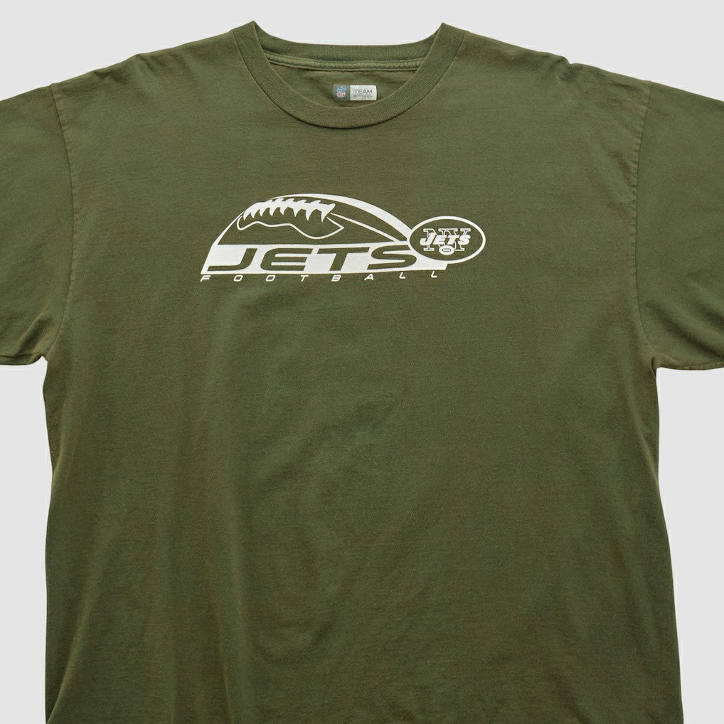 New York Jets NFL 2000s T-shirt - Olive Vintage sale
