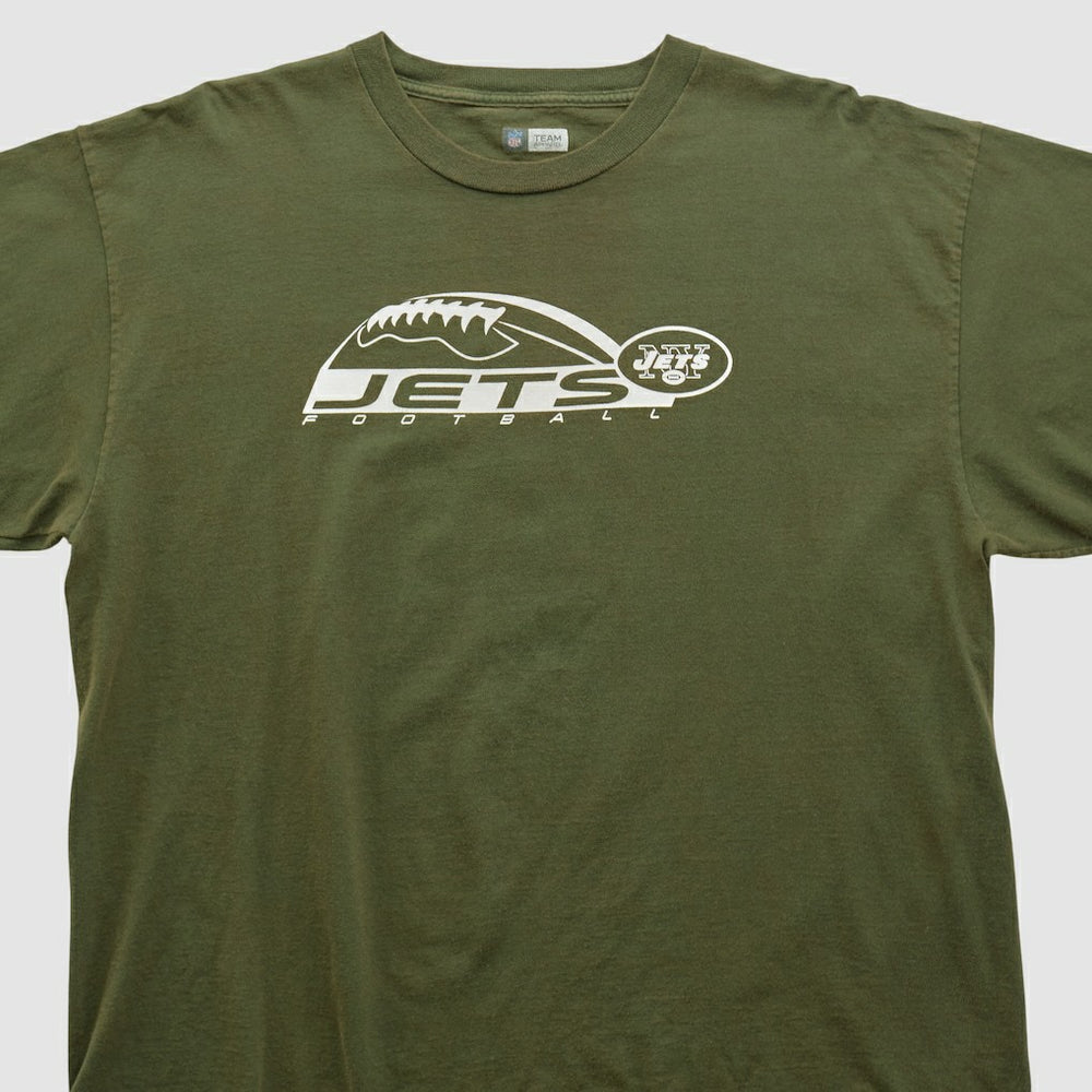 New York Jets NFL 2000s T-shirt - Olive Vintage sale