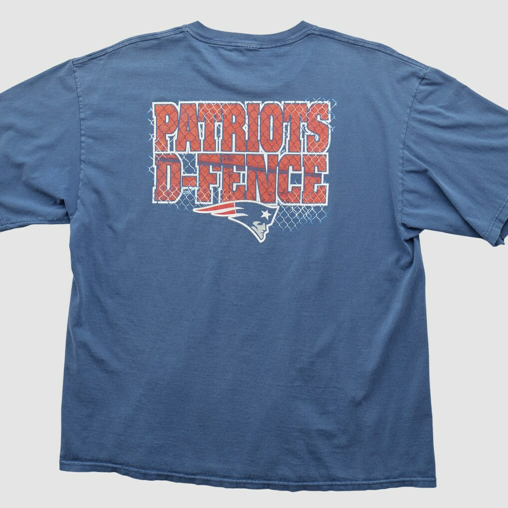 New England Patriots 2000s T-shirt - Blue Vintage sale