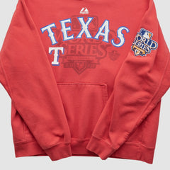 World Series Majestic 2010 Hooded Pullover Sweatshirt - Red Vintage