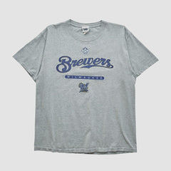 Milwaukee Brewers Lee Sport 2000s T-shirt - Heather Gray Vintage