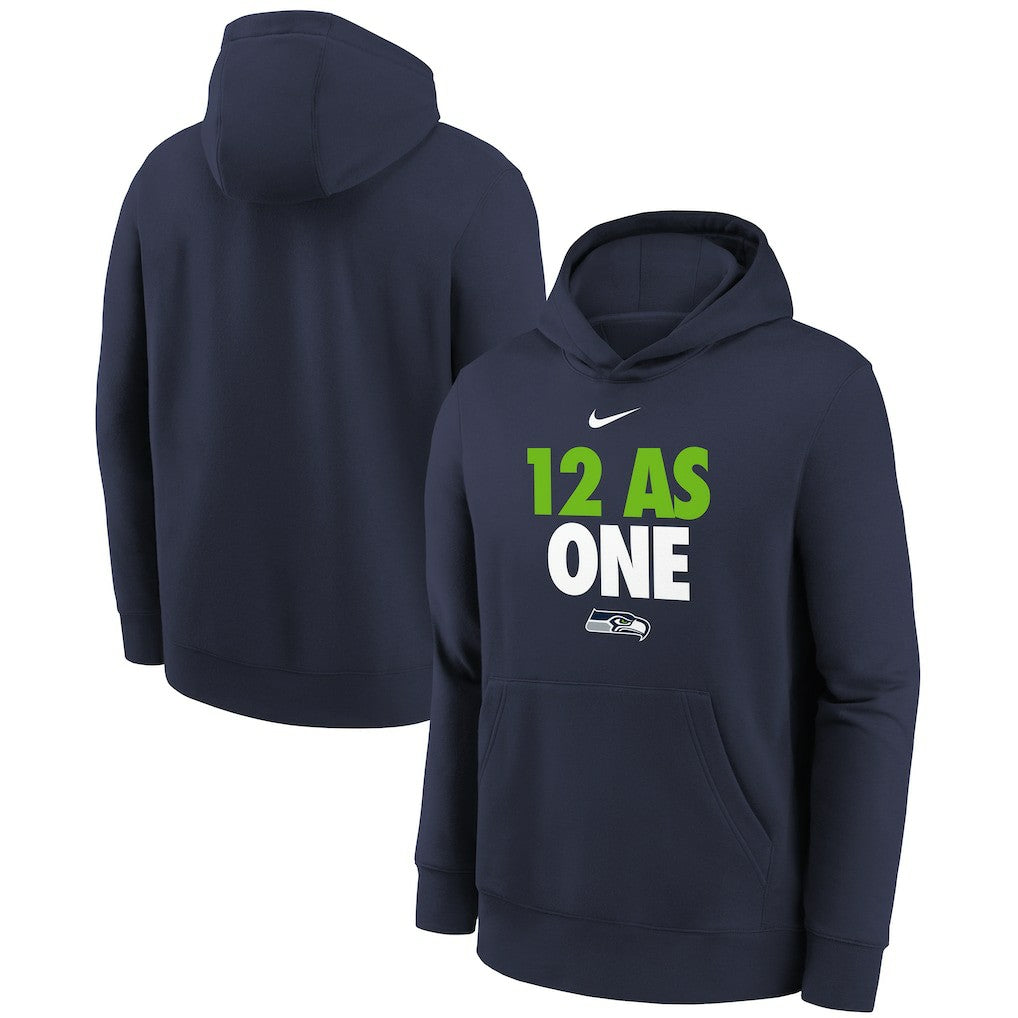 Seattle Seahawks Youth 12 As One Fleece Hoodie - College Navy | Nike for sale