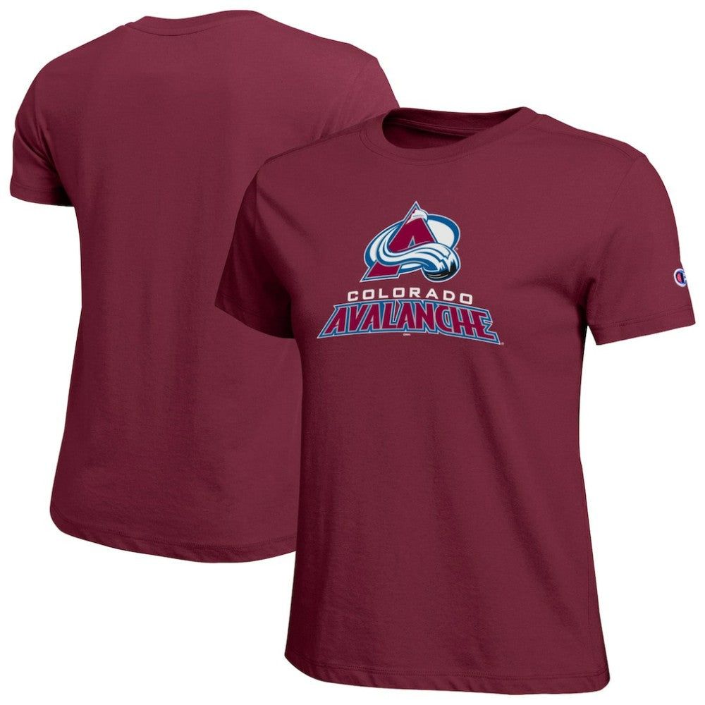 Colorado Avalanche Champion Women's Wordmark Lockup T-Shirt Burgundy