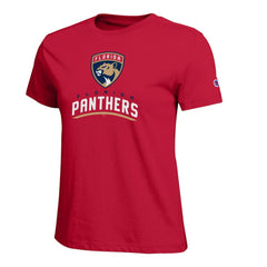 Florida Panthers Champion Women's Wordmark Lockup T-Shirt Red