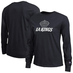 Los Angeles Kings Champion Women's Wordmark Lockup Long Sleeve T-Shirt Black