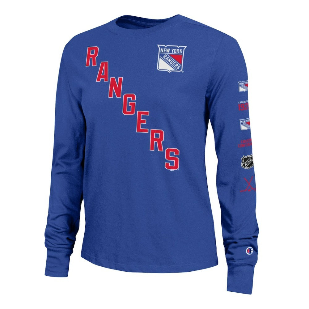 New York Rangers Champion Women's 2-Hit Long Sleeve T-Shirt Royal