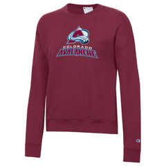 Colorado Avalanche Champion Women's Wordmark Lockup Powerblend Sweatshirt Burgundy