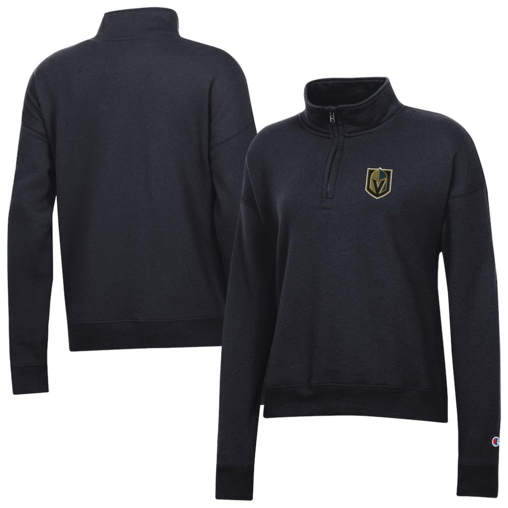 Vegas Golden Knights Champion Women's Powerblend Quarter-Zip Sweatshirt Black