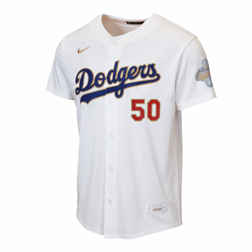 Mookie Betts Los Angeles Dodgers Youth 2026 Gold Collection Home Replica Jersey - White | Nike