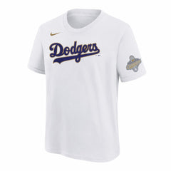 Freddie Freeman Los Angeles Dodgers Youth 2026 Gold Collection Name & Number T-Shirt - White | Nike