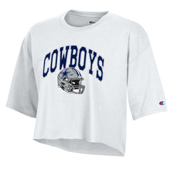 Dallas Cowboys Champion Women's Boyfriend Cropped T-Shirt - White for sale