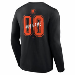 Anaheim Ducks Hustle Personalized Name & Number Long Sleeve T-Shirt Black