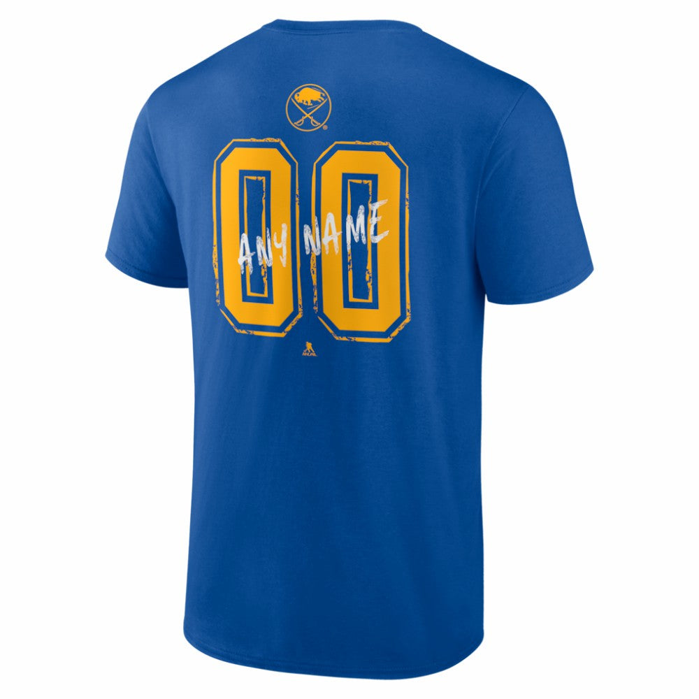 Buffalo Sabres Big & Tall Hustle Personalized Name & Number T-Shirt Royal