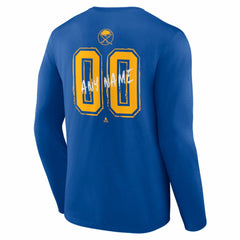 Buffalo Sabres Hustle Personalized Name & Number Long Sleeve T-Shirt Royal