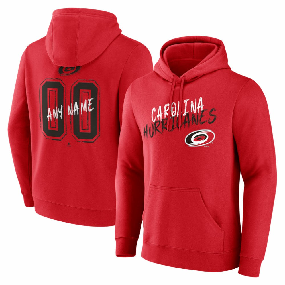 Carolina Hurricanes Hustle Personalized Name & Number Hoodie Red