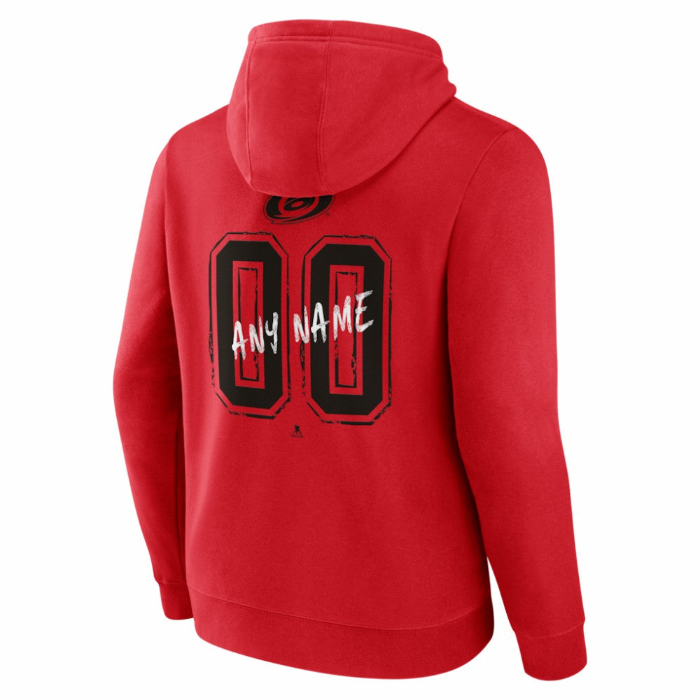 Carolina Hurricanes Hustle Personalized Name & Number Hoodie Red