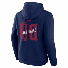 Colorado Avalanche Big & Tall Hustle Personalized Name & Number Hoodie Navy