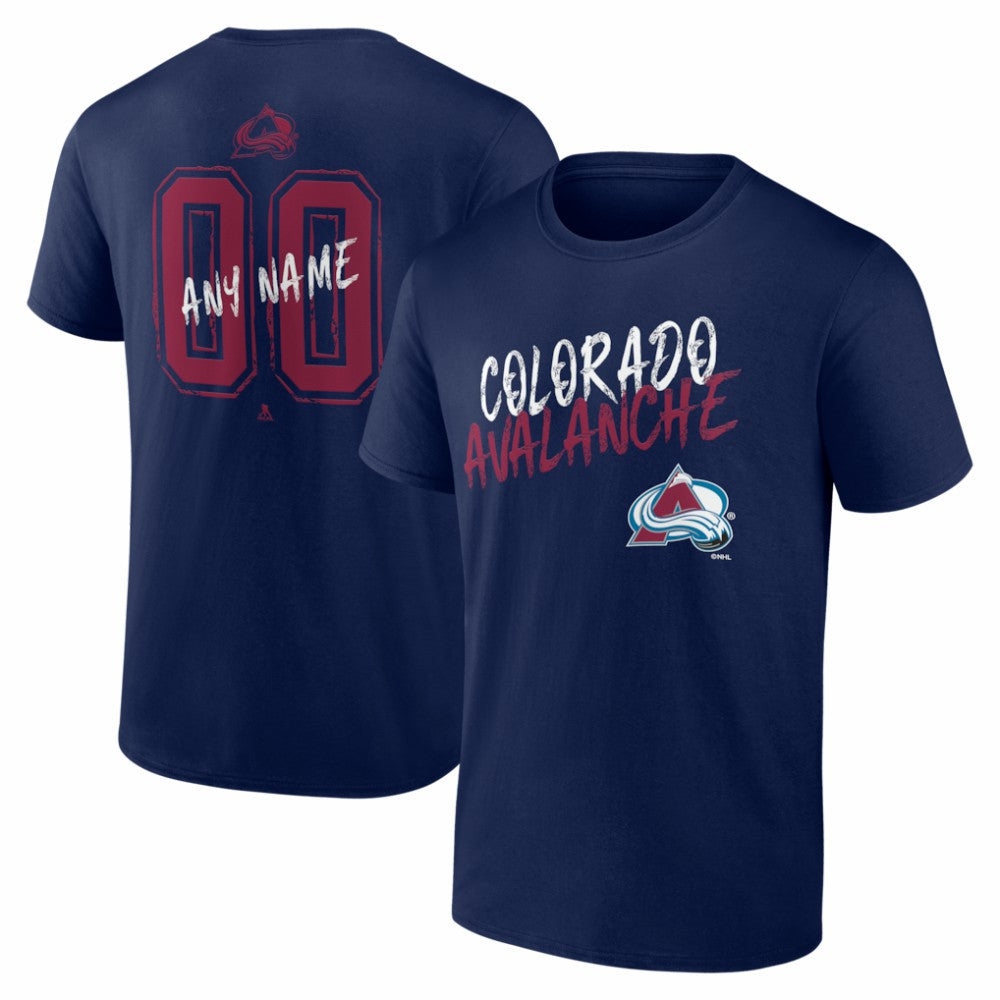 Colorado Avalanche Big & Tall Hustle Personalized Name & Number T-Shirt Navy