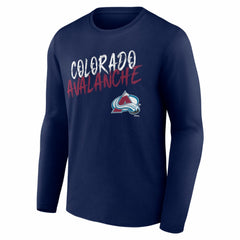 Colorado Avalanche Hustle Personalized Name & Number Long Sleeve T-Shirt Navy