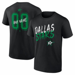 Dallas Stars Hustle Personalized Name & Number T-Shirt Black