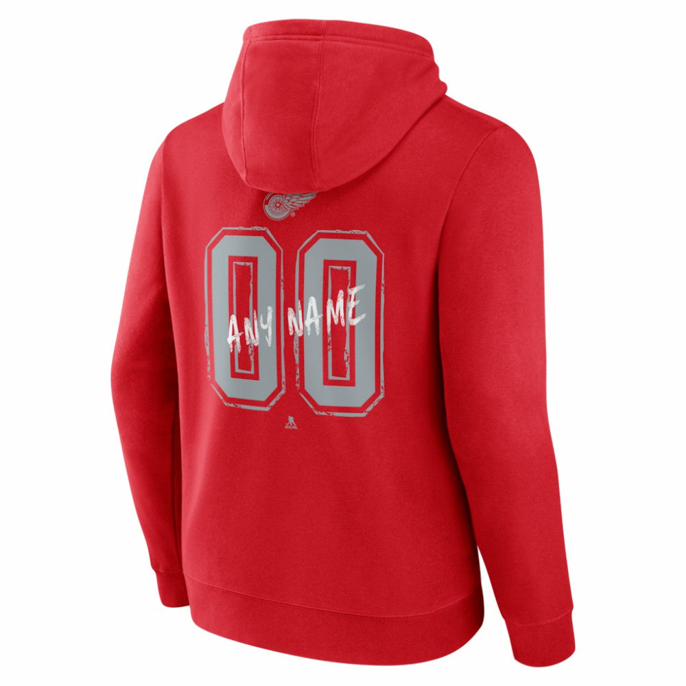 Detroit Red Wings Hustle Personalized Name & Number Hoodie Red
