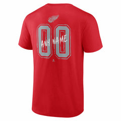 Detroit Red Wings Hustle Personalized Name & Number T-Shirt Red