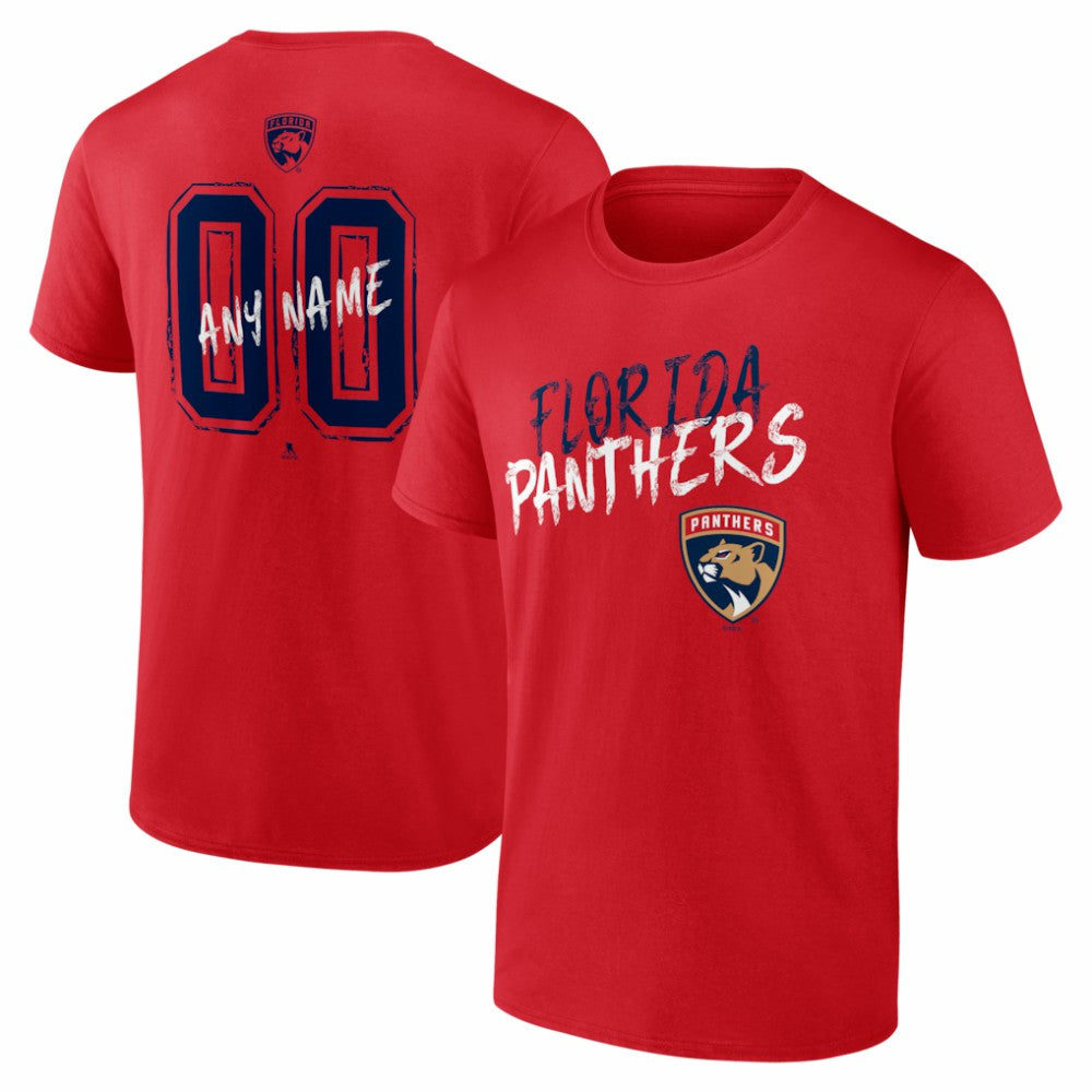 Florida Panthers Big & Tall Hustle Personalized Name & Number T-Shirt Red