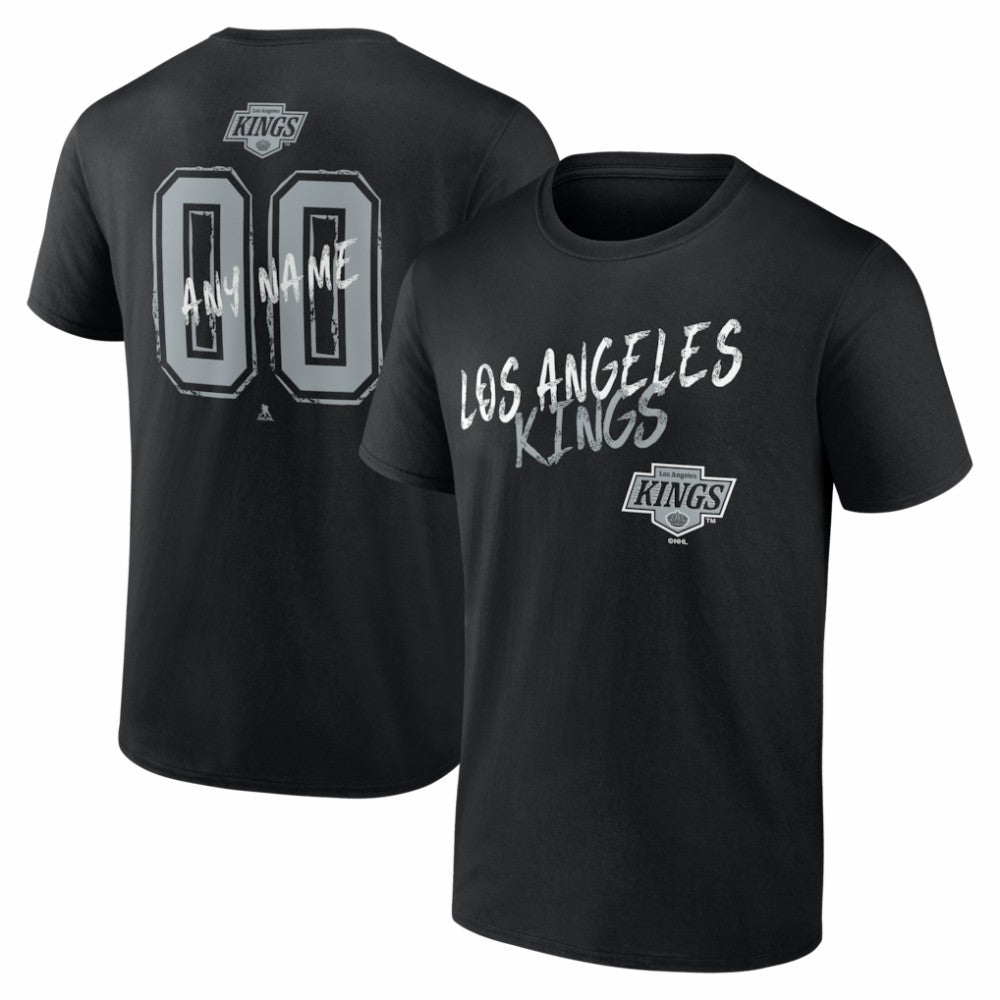 Los Angeles Kings Hustle Personalized Name & Number T-Shirt Black