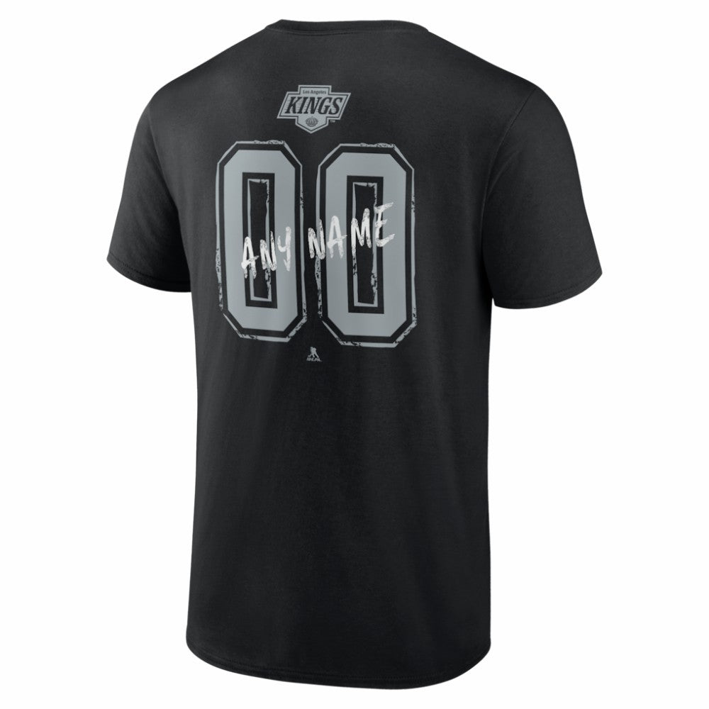Los Angeles Kings Hustle Personalized Name & Number T-Shirt Black