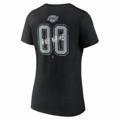 Los Angeles Kings Women's Hustle Personalized Name & Number V-Neck T-Shirt Black