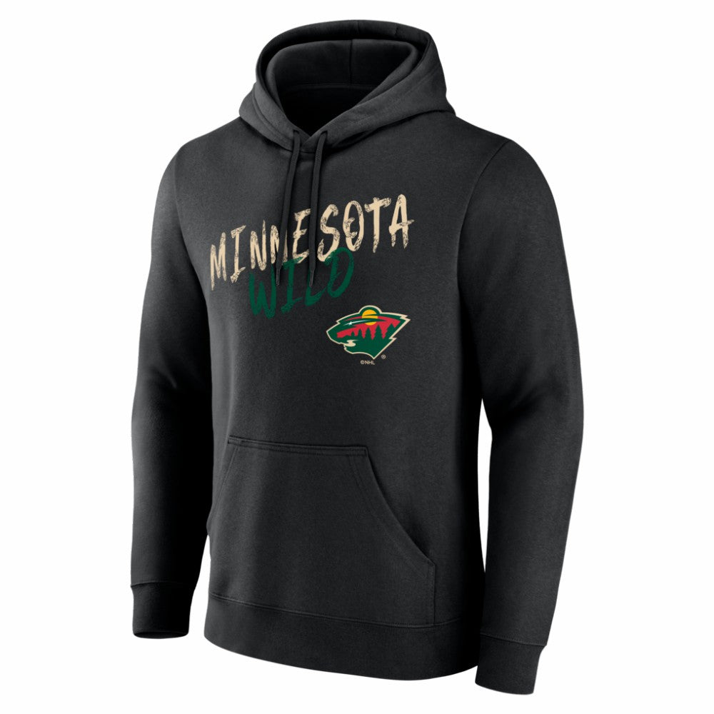 Minnesota Wild Big & Tall Hustle Personalized Name & Number Hoodie Black