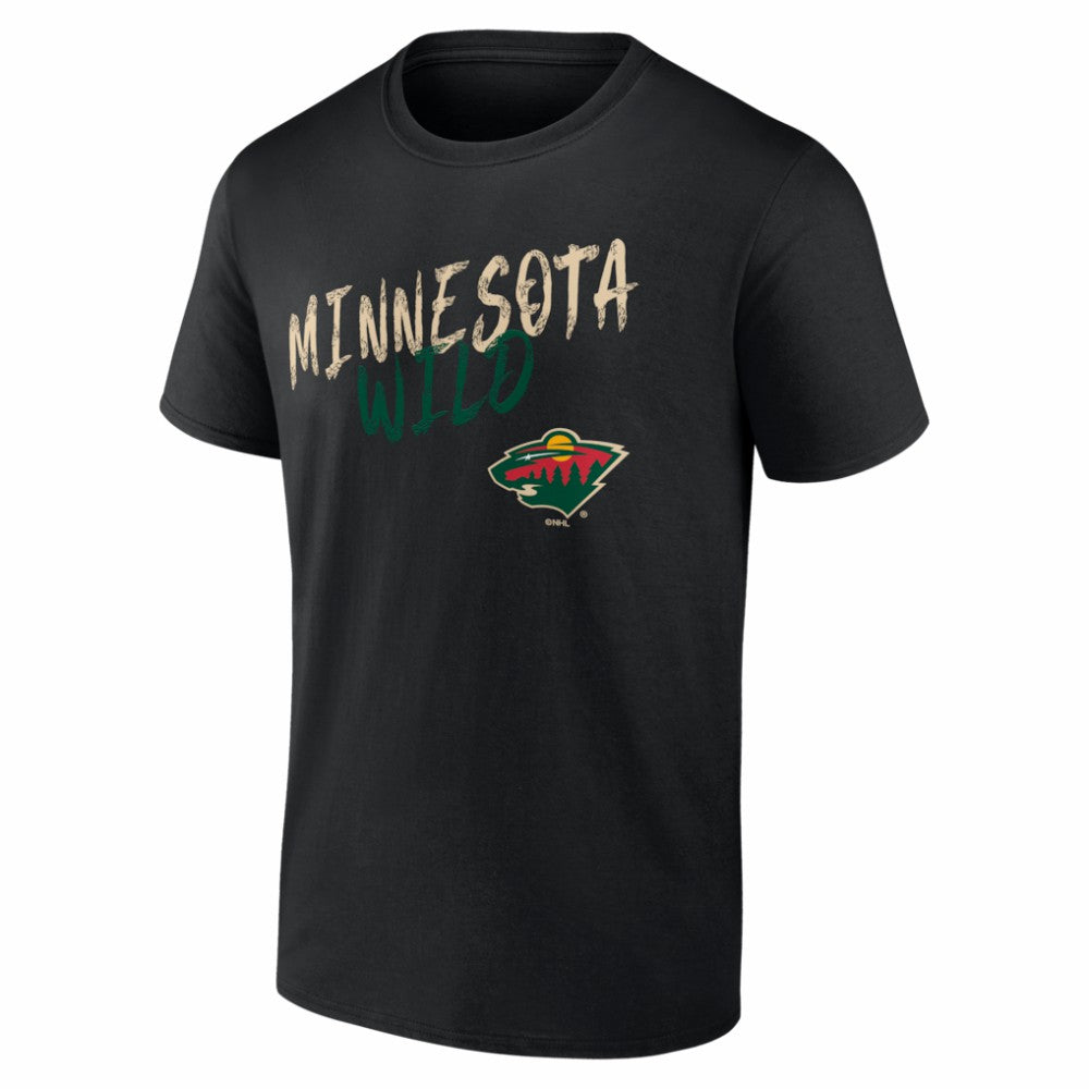 Minnesota Wild Big & Tall Hustle Personalized Name & Number T-Shirt Black