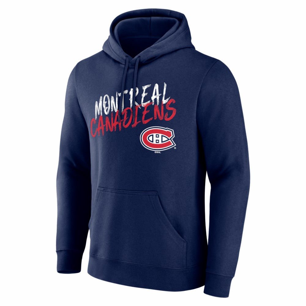 Montreal Canadiens Hustle Personalized Name & Number Hoodie Navy