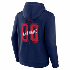 Montreal Canadiens Hustle Personalized Name & Number Hoodie Navy