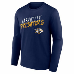 Nashville Predators Hustle Personalized Name & Number Long Sleeve T-Shirt Navy