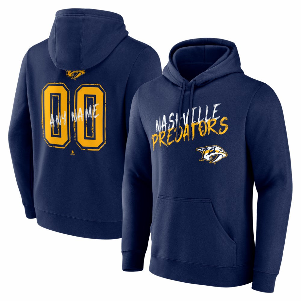 Nashville Predators Hustle Personalized Name & Number Hoodie Navy