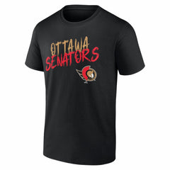 Ottawa Senators Big & Tall Hustle Personalized Name & Number T-Shirt Black