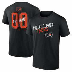 Philadelphia Flyers Hustle Personalized Name & Number T-Shirt Black